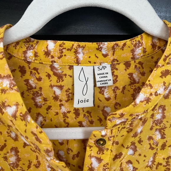 Joie Prairie Cottagecore Peasant Ruffle Button Up Long‎ Sleeve Top Size Small - Picture 6 of 10